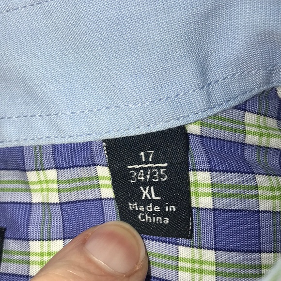 Nautica Long Sleeve Shirt Size 17 34-35 - Picture 4 of 5